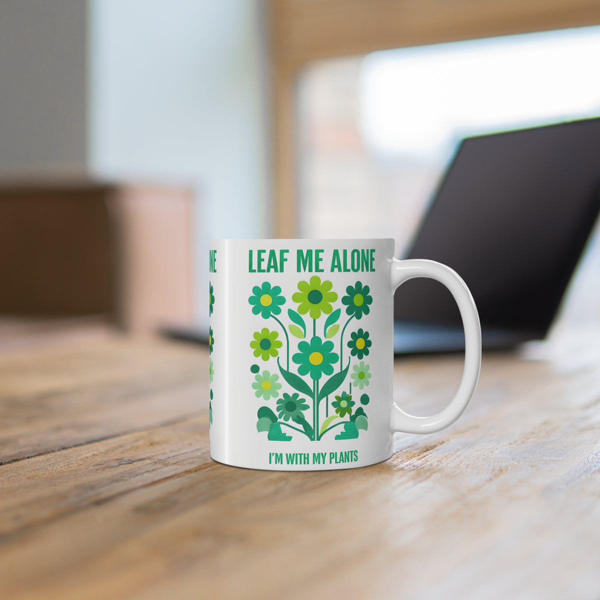 Leaf Me Alone Plant Lover Mug - Perfect Gift for Gardeners, Indoor Plant Enthusiasts, Cozy Home Decor, Coffee Tea Mug, Eco-Friendly Gift