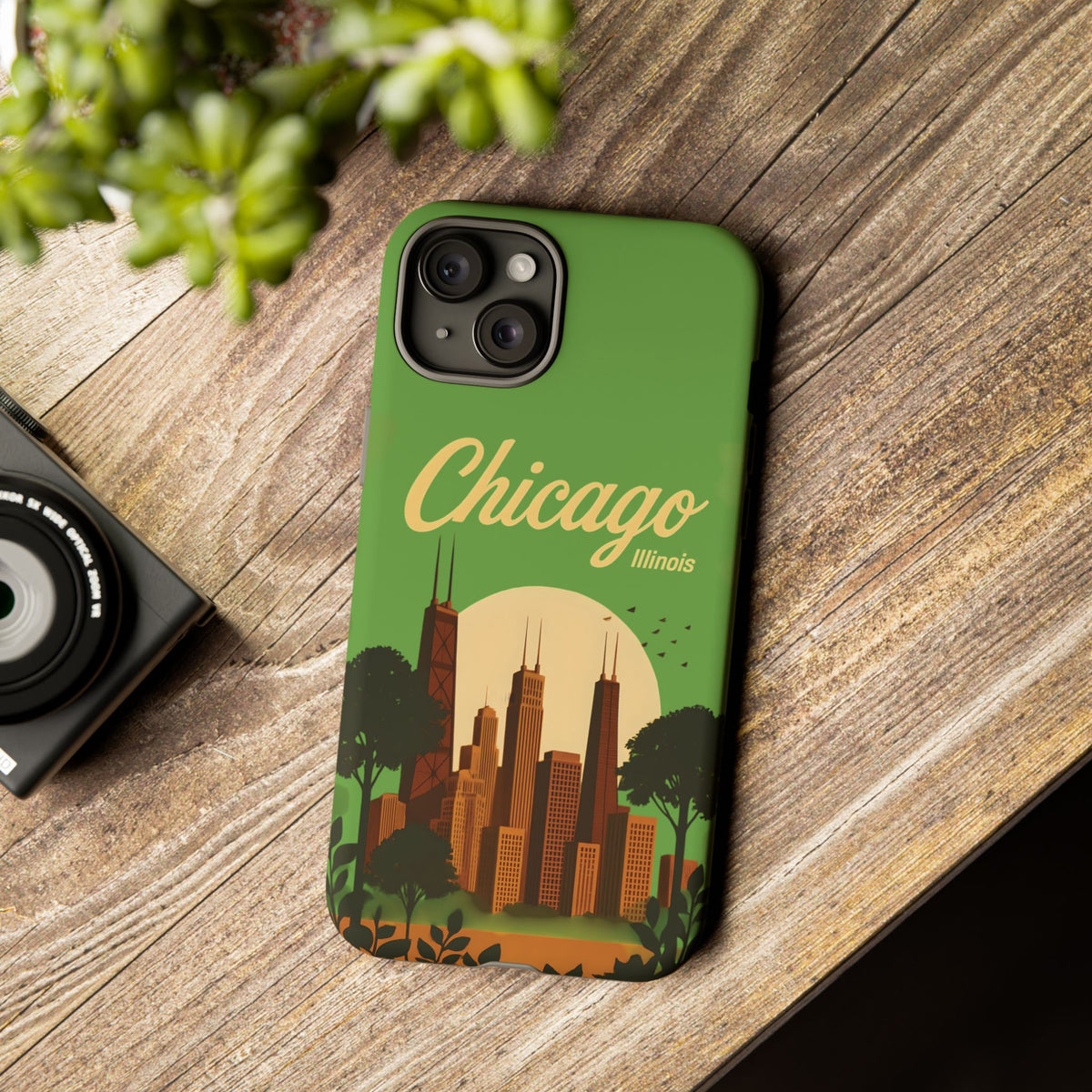 Chicago Skyline Phone Case Tough Cases, Urban Aesthetic, Travel Lover Gift, Modern Design, Protection Accessory