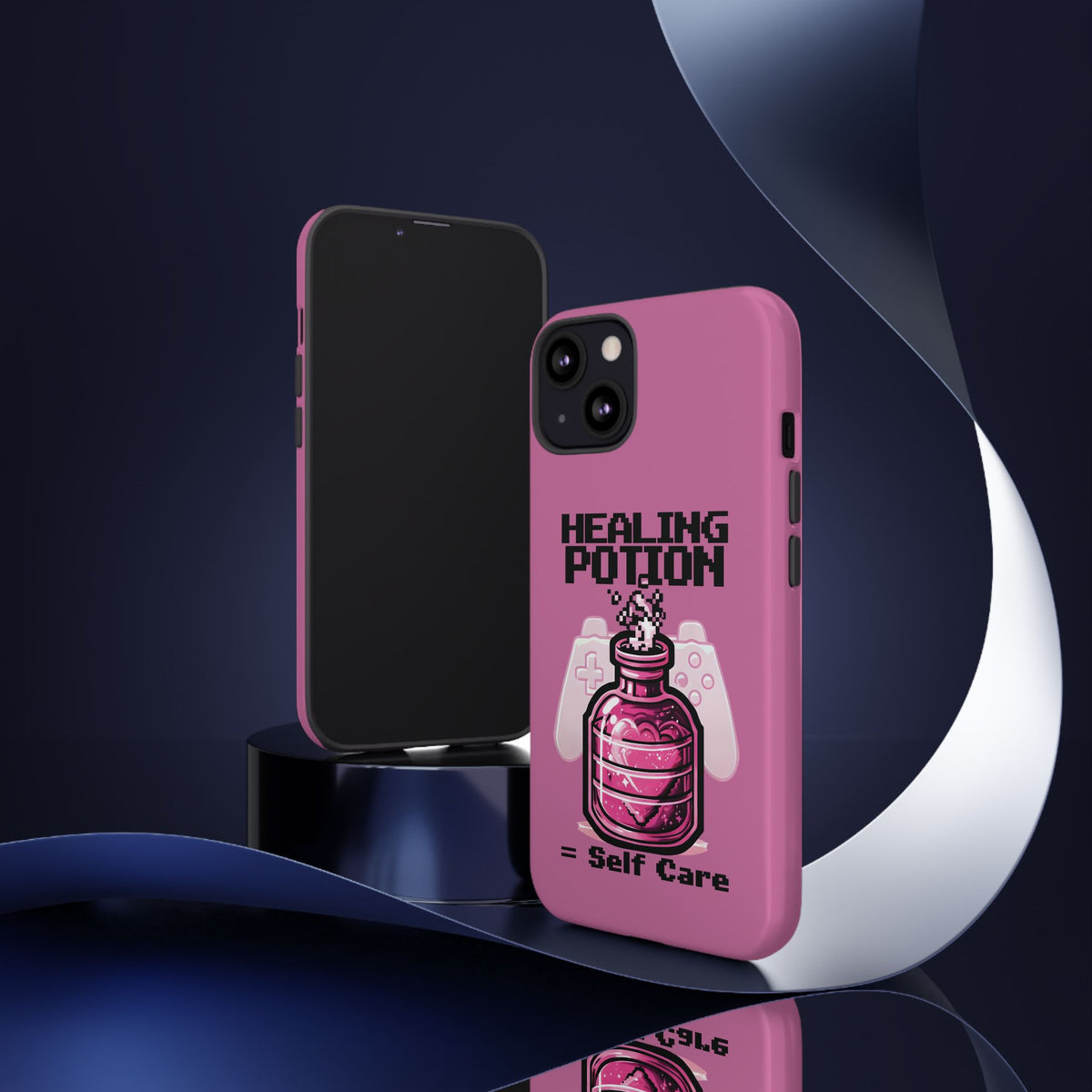 Phone, Pink Gamer Girl LGBTQ+ Retro Pixelated Video Game Design, Tough Case, Protective Cover, Gaming Gift, Pastel Pink Accessories Pride