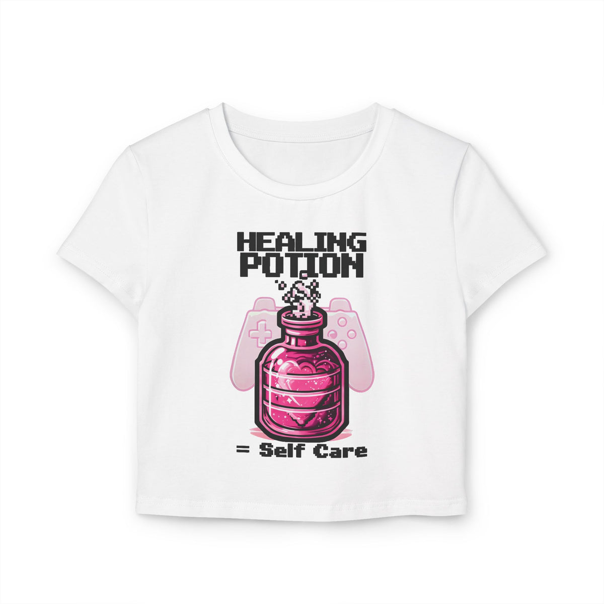 Baby Tee Gamer Retro Girl Gamer LGBQT+ Pink Pixelated Shirt, Pride LGBTQ Women, Video Game Pixel Baby Top, Pride Month Shirt, Retro Girl Gamer