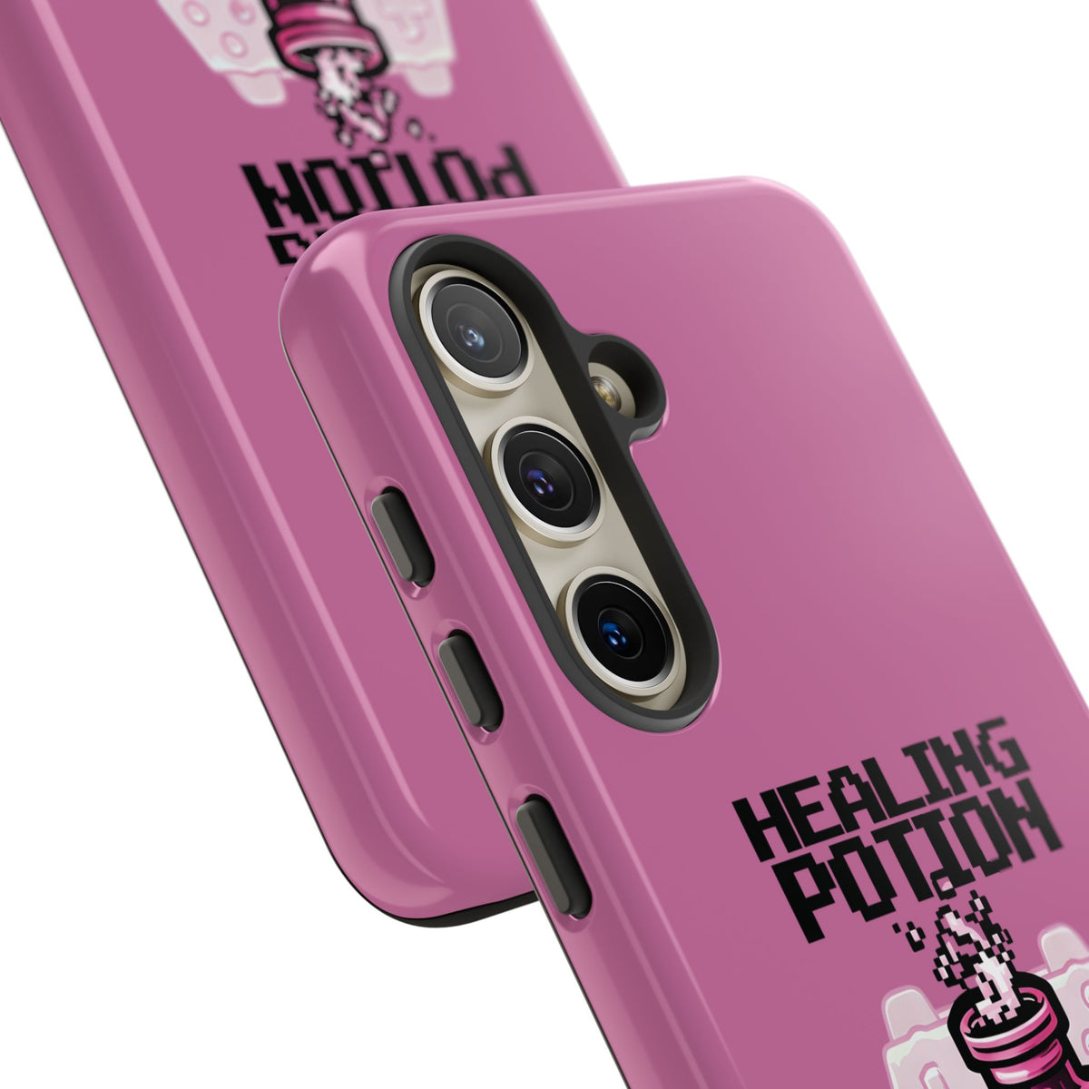 Phone, Pink Gamer Girl LGBTQ+ Retro Pixelated Video Game Design, Tough Case, Protective Cover, Gaming Gift, Pastel Pink Accessories Pride