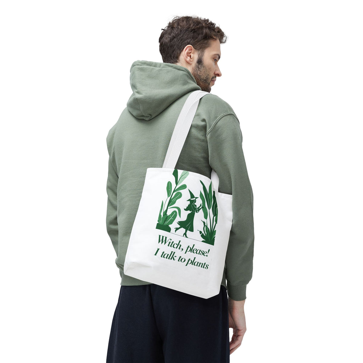 Witchy Plant Lover Tote Bag, Perfect for Gardening Gifts, Eco-Friendly Shopping, Casual Everyday Use, Gift for Nature Enthusiasts