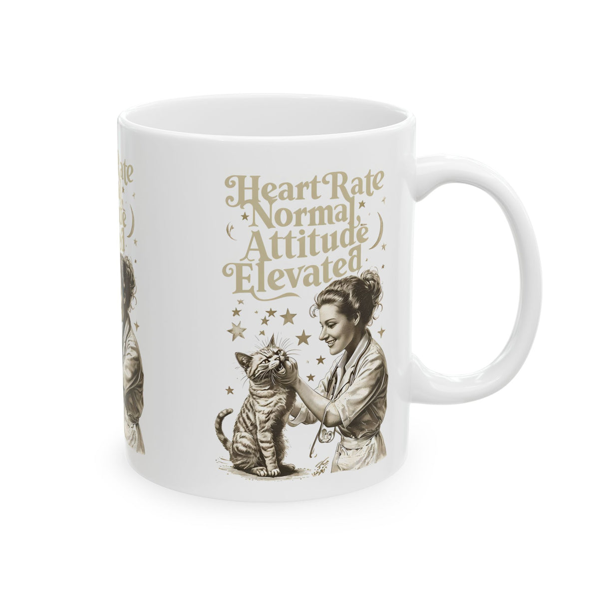 Veterinarian Mug, Funny Cat Lover Gift, Ceramic Tea Cup, 11oz 15oz Sizes, Gift for Vet Tech, Animal Clinic Office Decor, Vet School Student