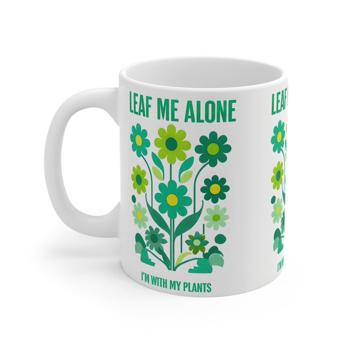 Leaf Me Alone Plant Lover Mug - Perfect Gift for Gardeners, Indoor Plant Enthusiasts, Cozy Home Decor, Coffee Tea Mug, Eco-Friendly Gift