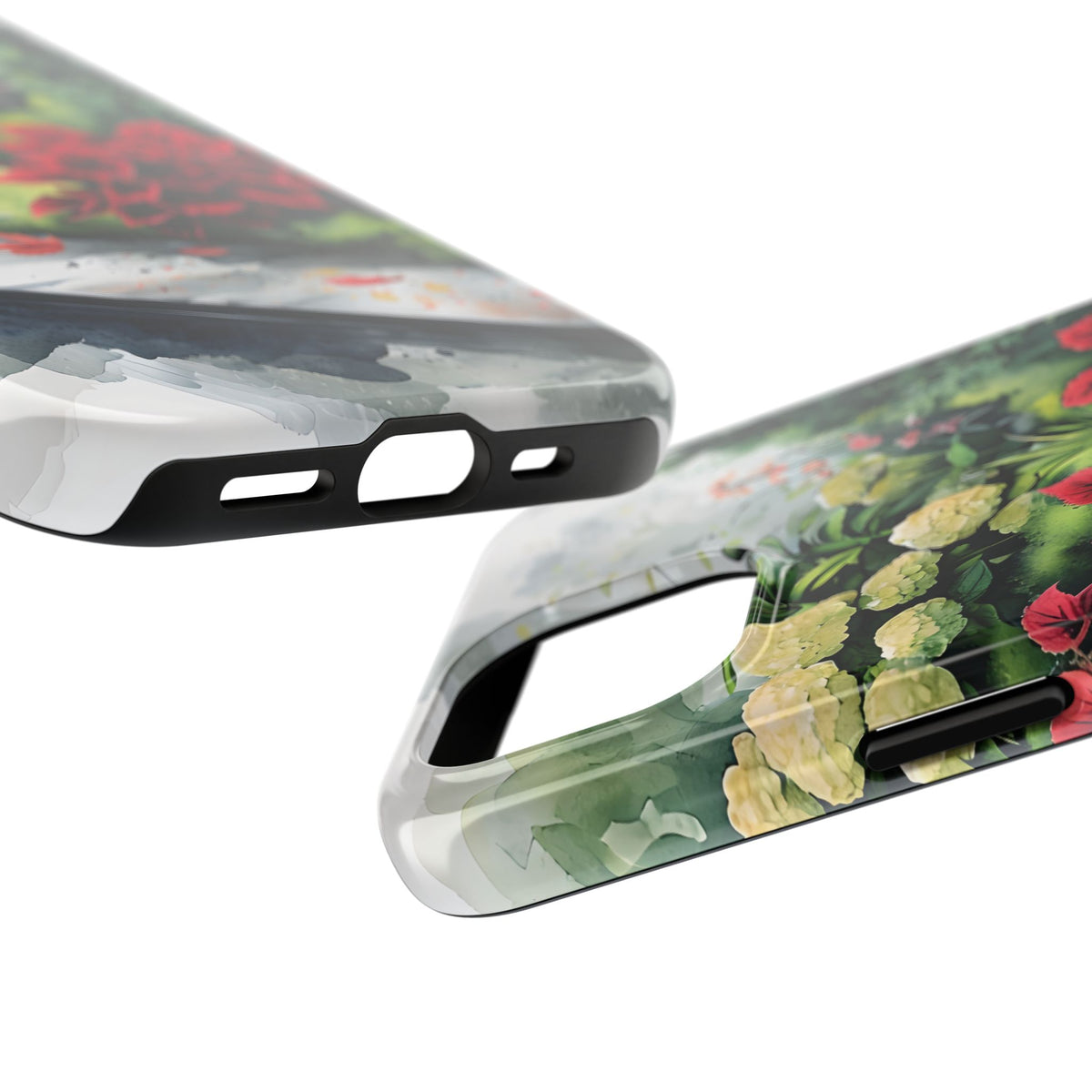 Vibrant Floral Tough Phone Cases, Botanical Art Case, Nature Lover Gift, Phone Protection, Eco-Friendly Phone Accessories