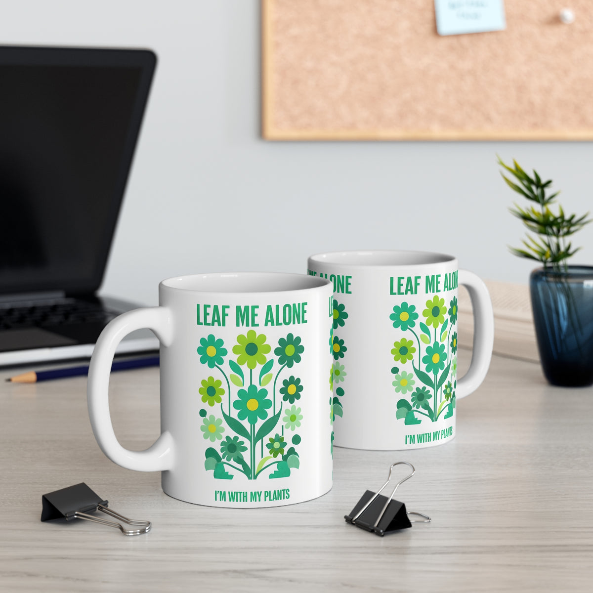 Leaf Me Alone Plant Lover Mug - Perfect Gift for Gardeners, Indoor Plant Enthusiasts, Cozy Home Decor, Coffee Tea Mug, Eco-Friendly Gift