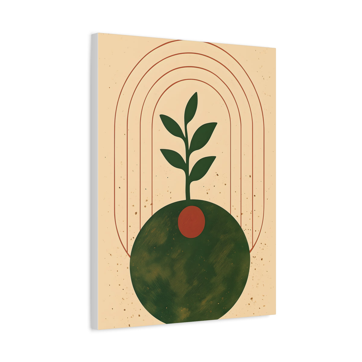 Canvas Wall Art, Eclectic Plant Boho Modern Design, Stretched Matte Print, Home Decor, Bohemian Artwork, Botanical Poster, Wall Hanging,