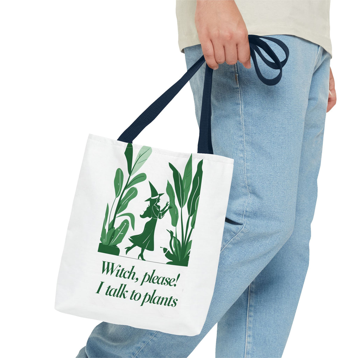Witchy Plant Lover Tote Bag, Perfect for Gardening Gifts, Eco-Friendly Shopping, Casual Everyday Use, Gift for Nature Enthusiasts