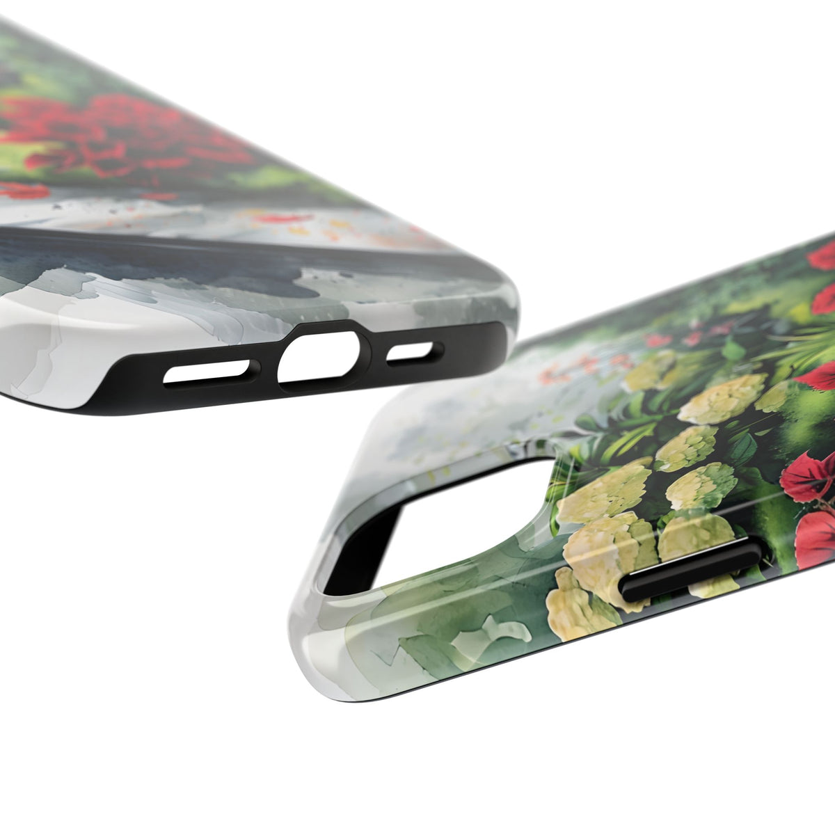 Vibrant Floral Tough Phone Cases, Botanical Art Case, Nature Lover Gift, Phone Protection, Eco-Friendly Phone Accessories