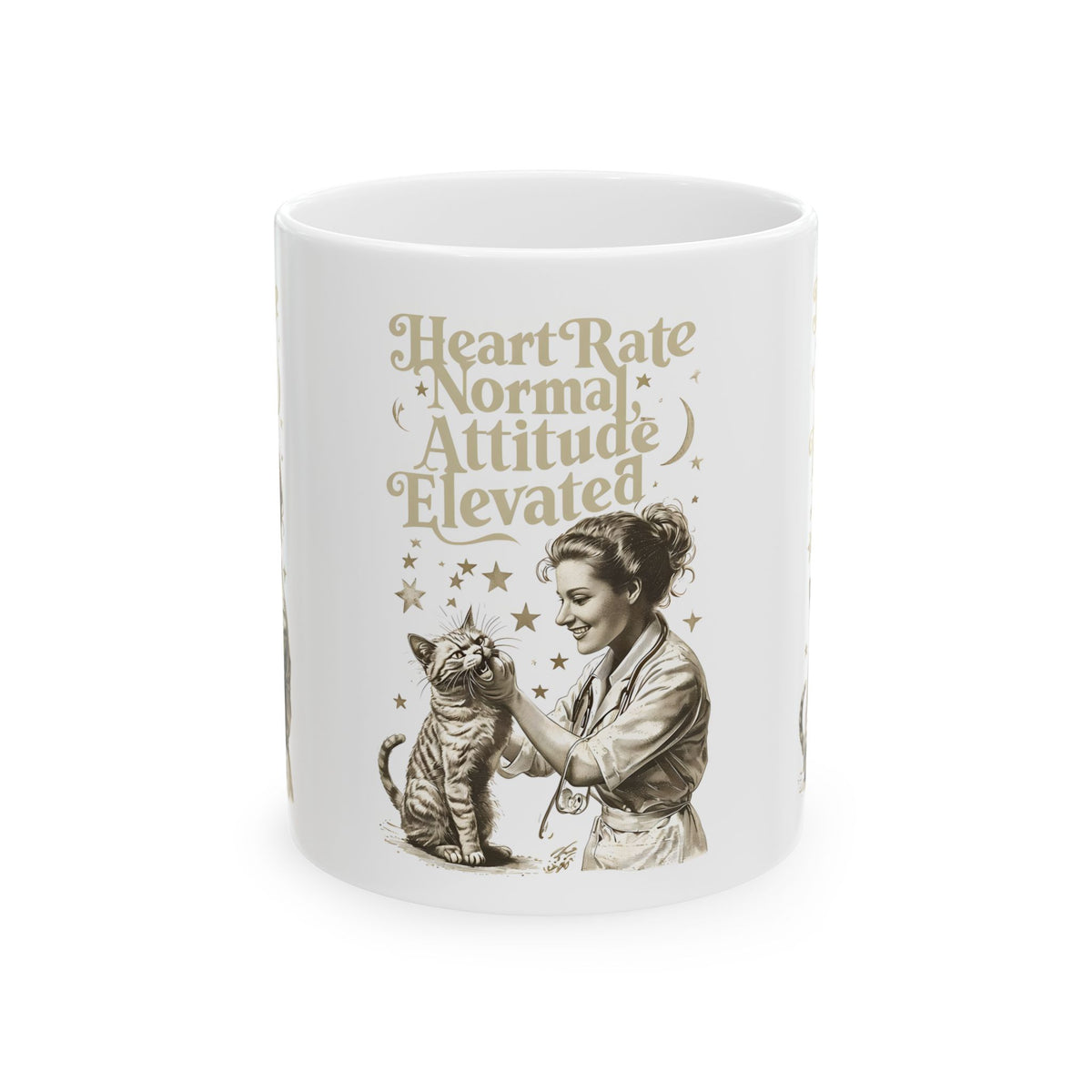 Veterinarian Mug, Funny Cat Lover Gift, Ceramic Tea Cup, 11oz 15oz Sizes, Gift for Vet Tech, Animal Clinic Office Decor, Vet School Student