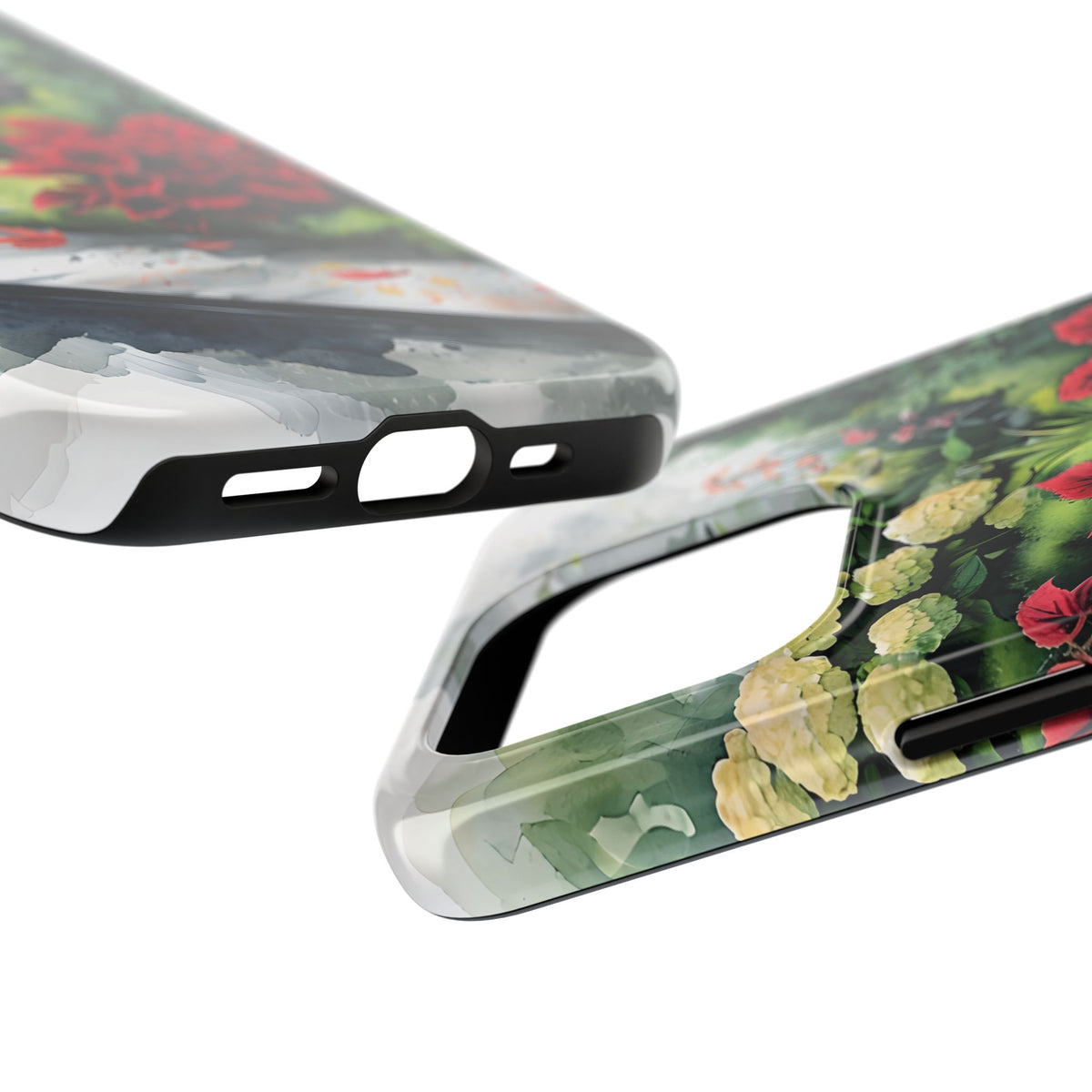 Vibrant Floral Tough Phone Cases, Botanical Art Case, Nature Lover Gift, Phone Protection, Eco-Friendly Phone Accessories