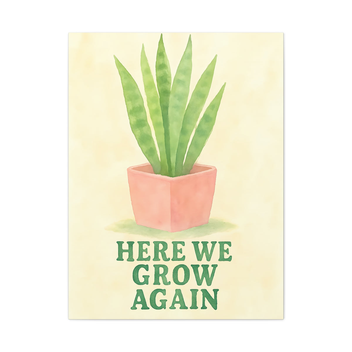Indoor Plant Art Canvas, Botanical Wall Decor, Succulent Print, Home Gardening Gift, Room Decor for Plant Lovers