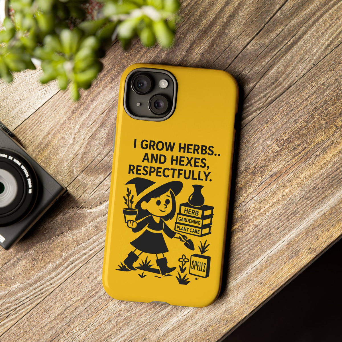 Herb Gardener Phone Case, Gardening Gift, Witchy Phone Cover, Floral Phone Protector, Colorful Plant Care Case
