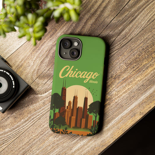 Chicago Skyline Phone Case Tough Cases, Urban Aesthetic, Travel Lover Gift, Modern Design, Protection Accessory