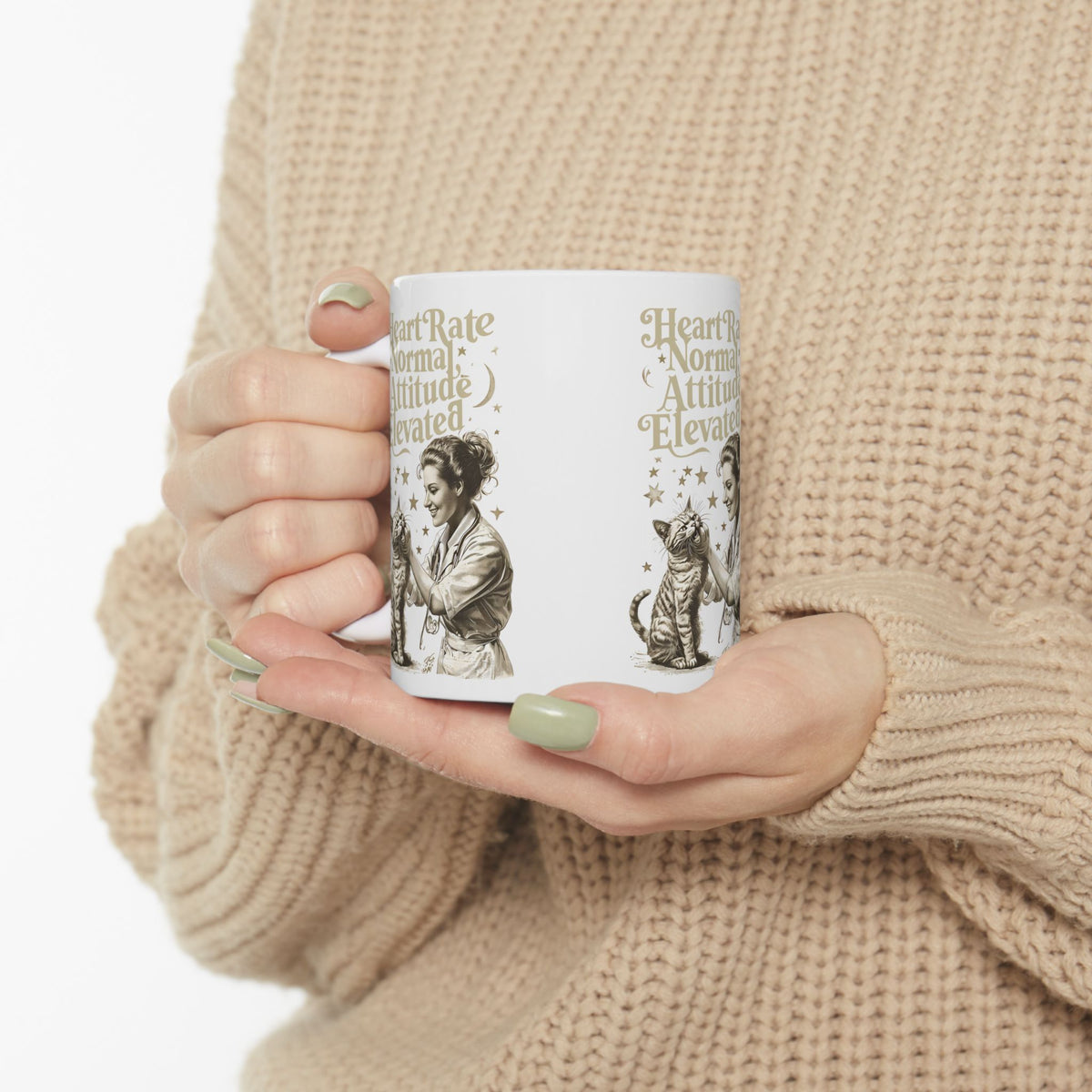 Veterinarian Mug, Funny Cat Lover Gift, Ceramic Tea Cup, 11oz 15oz Sizes, Gift for Vet Tech, Animal Clinic Office Decor, Vet School Student