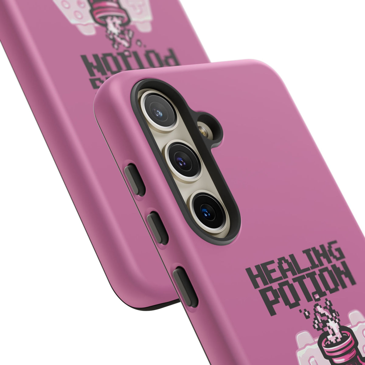 Phone, Pink Gamer Girl LGBTQ+ Retro Pixelated Video Game Design, Tough Case, Protective Cover, Gaming Gift, Pastel Pink Accessories Pride