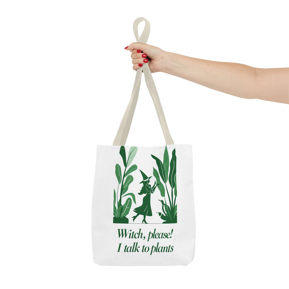 Witchy Plant Lover Tote Bag, Perfect for Gardening Gifts, Eco-Friendly Shopping, Casual Everyday Use, Gift for Nature Enthusiasts
