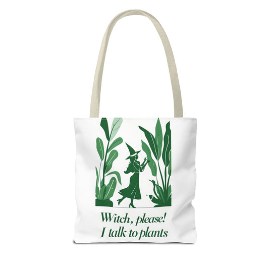 Witchy Plant Lover Tote Bag, Perfect for Gardening Gifts, Eco-Friendly Shopping, Casual Everyday Use, Gift for Nature Enthusiasts