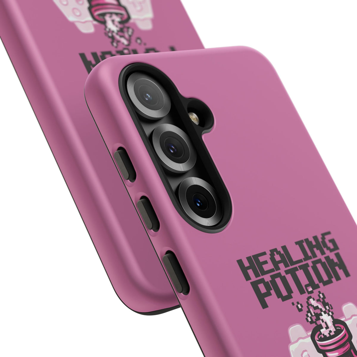 Phone, Pink Gamer Girl LGBTQ+ Retro Pixelated Video Game Design, Tough Case, Protective Cover, Gaming Gift, Pastel Pink Accessories Pride