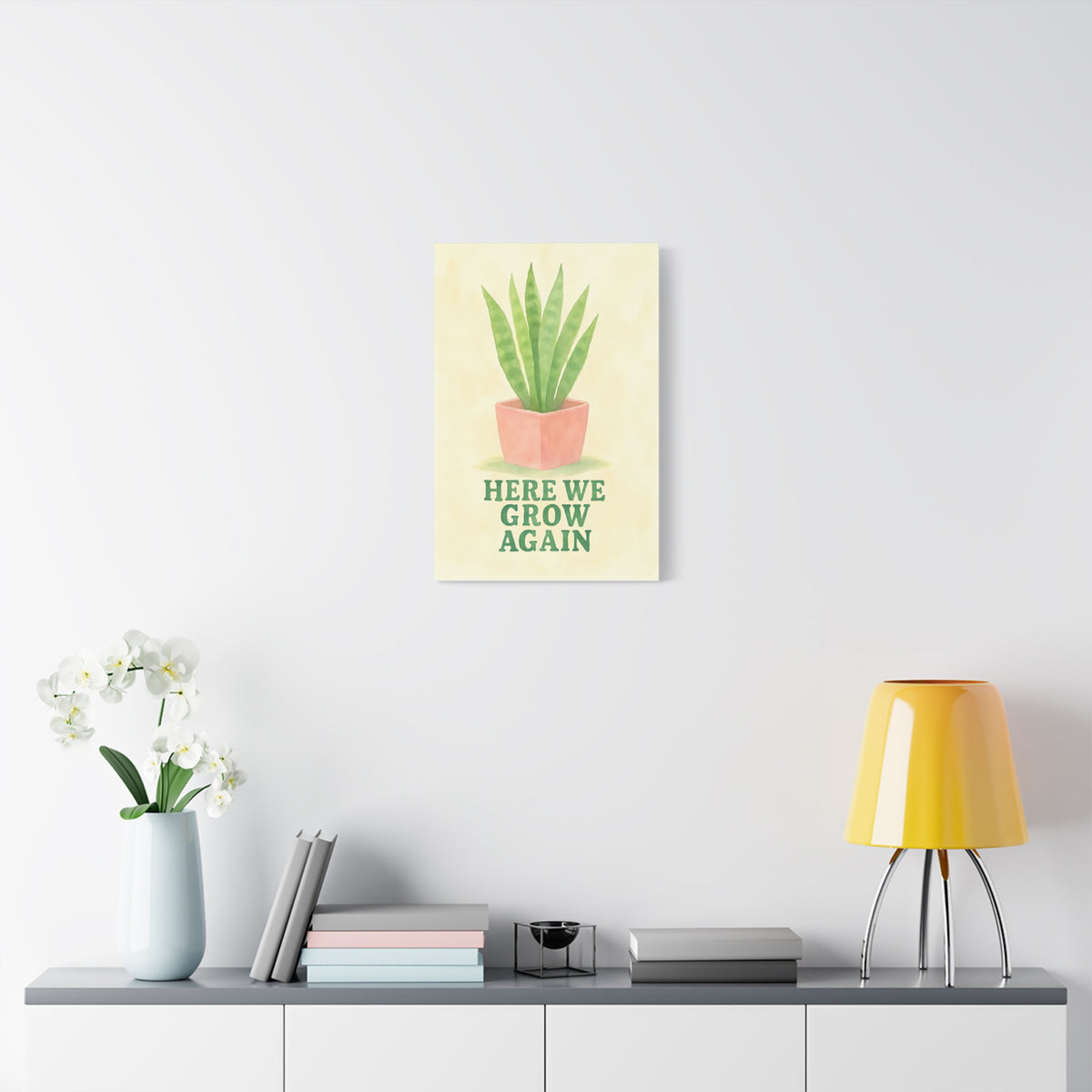 Indoor Plant Art Canvas, Botanical Wall Decor, Succulent Print, Home Gardening Gift, Room Decor for Plant Lovers