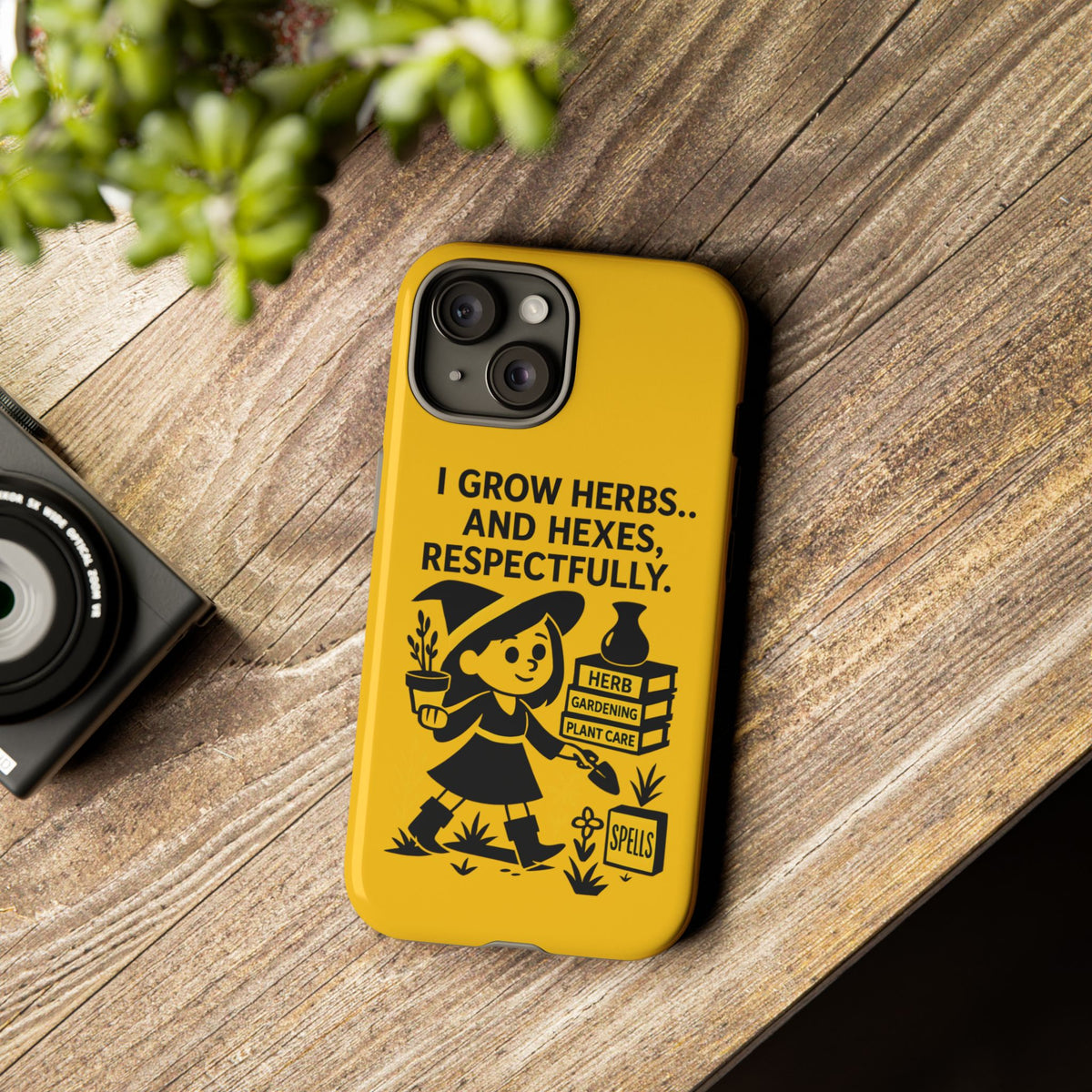 Herb Gardener Phone Case, Gardening Gift, Witchy Phone Cover, Floral Phone Protector, Colorful Plant Care Case