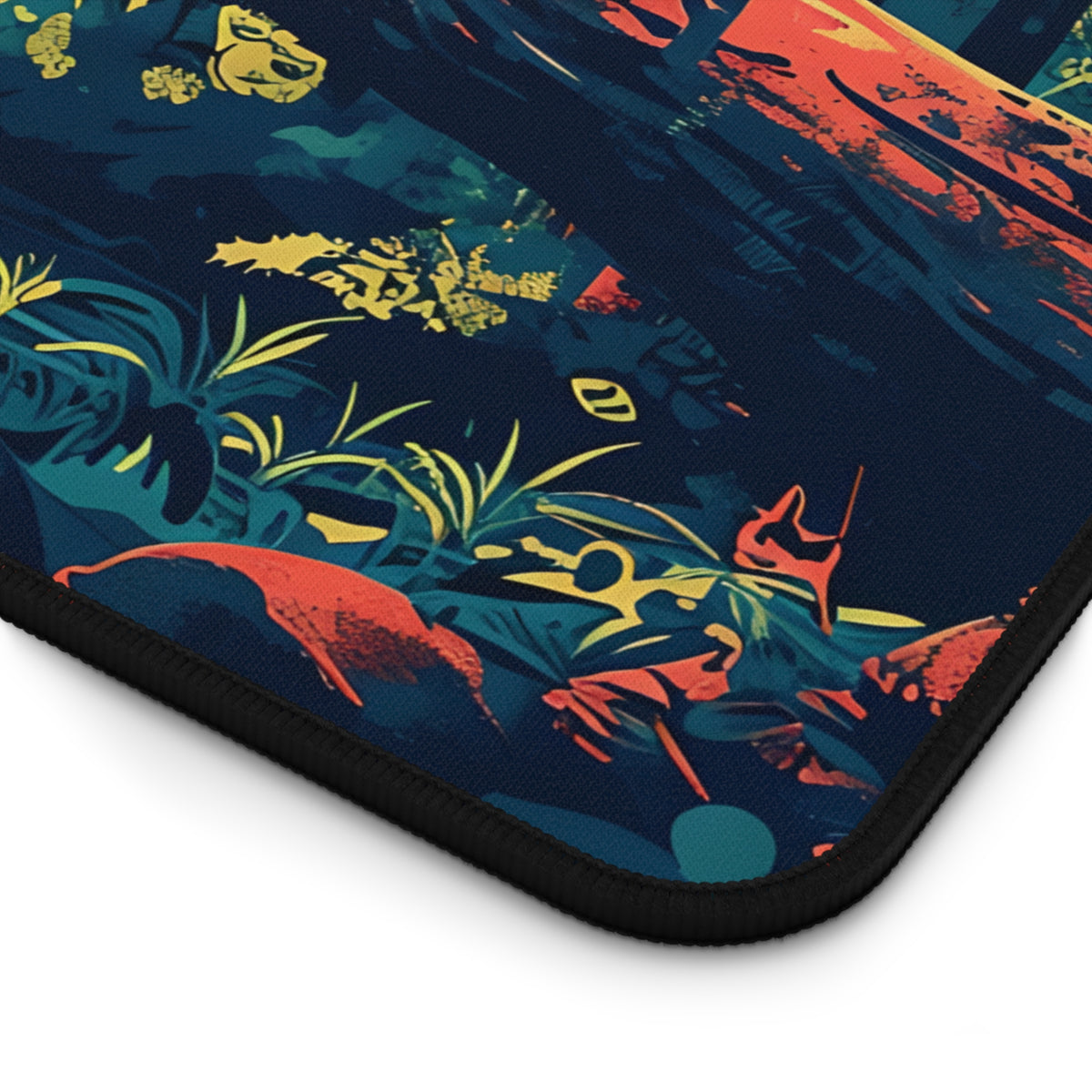 Nature-Inspired Desk Mat for Home Office, Cute cat pattern mouse pad , Eco-Friendly Workspace Decor, Gaming Pad, Woodland Scene