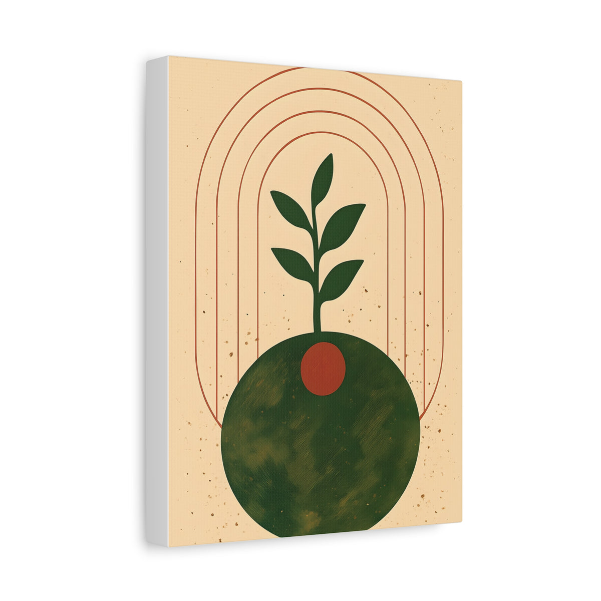 Canvas Wall Art, Eclectic Plant Boho Modern Design, Stretched Matte Print, Home Decor, Bohemian Artwork, Botanical Poster, Wall Hanging,