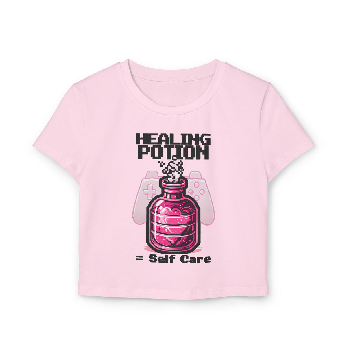 Baby Tee Gamer Retro Girl Gamer LGBQT+ Pink Pixelated Shirt, Pride LGBTQ Women, Video Game Pixel Baby Top, Pride Month Shirt, Retro Girl Gamer