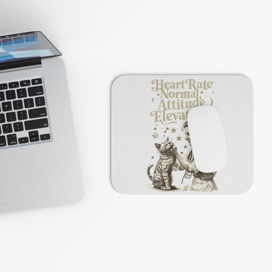 Playful Cat Funny Professional Humor Veterinarian Mouse Pad, Quirky Saying Office Desk Decor, Rectangle Mousepad Birthday Gift, Gift for Cat