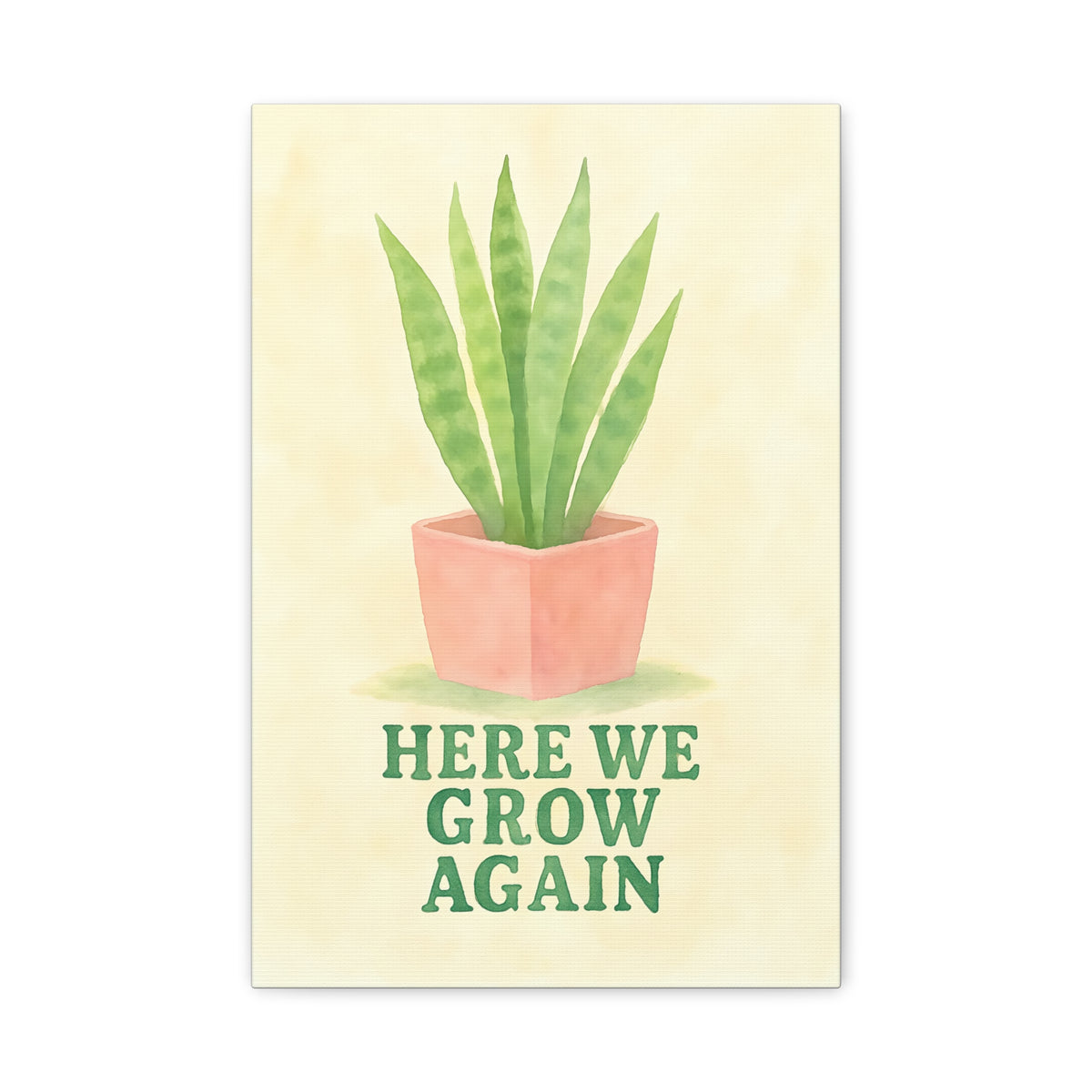 Indoor Plant Art Canvas, Botanical Wall Decor, Succulent Print, Home Gardening Gift, Room Decor for Plant Lovers