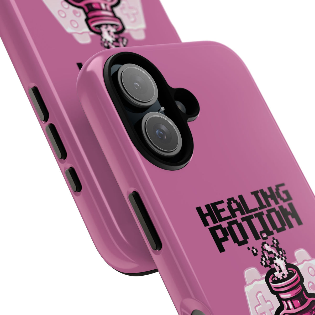 Phone, Pink Gamer Girl LGBTQ+ Retro Pixelated Video Game Design, Tough Case, Protective Cover, Gaming Gift, Pastel Pink Accessories Pride