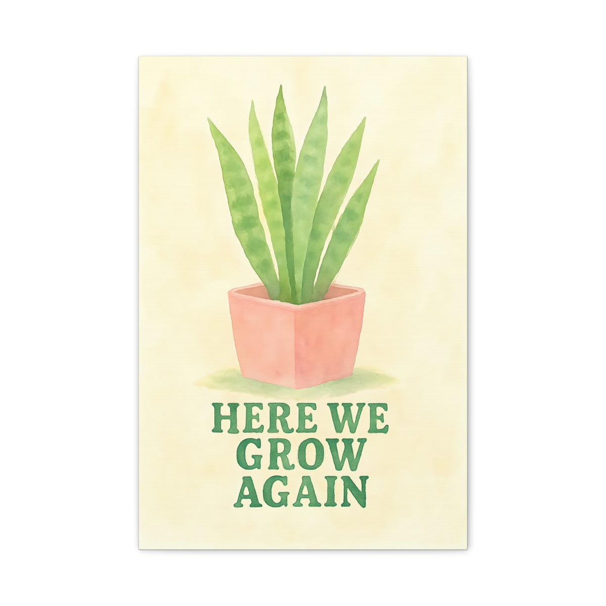 Indoor Plant Art Canvas, Botanical Wall Decor, Succulent Print, Home Gardening Gift, Room Decor for Plant Lovers