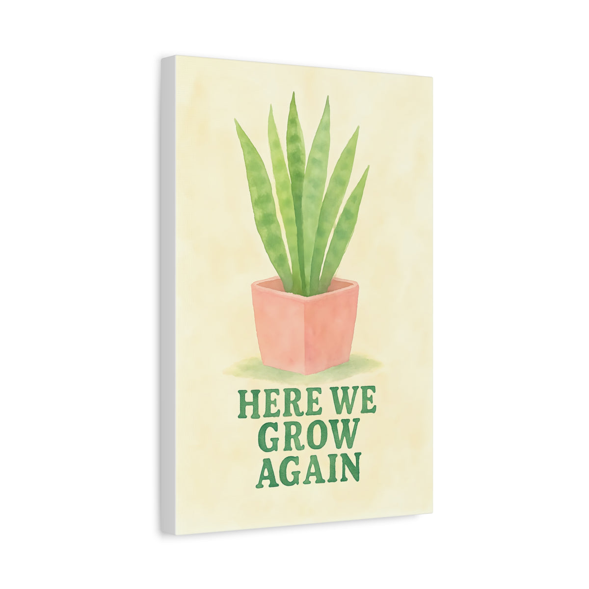 Indoor Plant Art Canvas, Botanical Wall Decor, Succulent Print, Home Gardening Gift, Room Decor for Plant Lovers