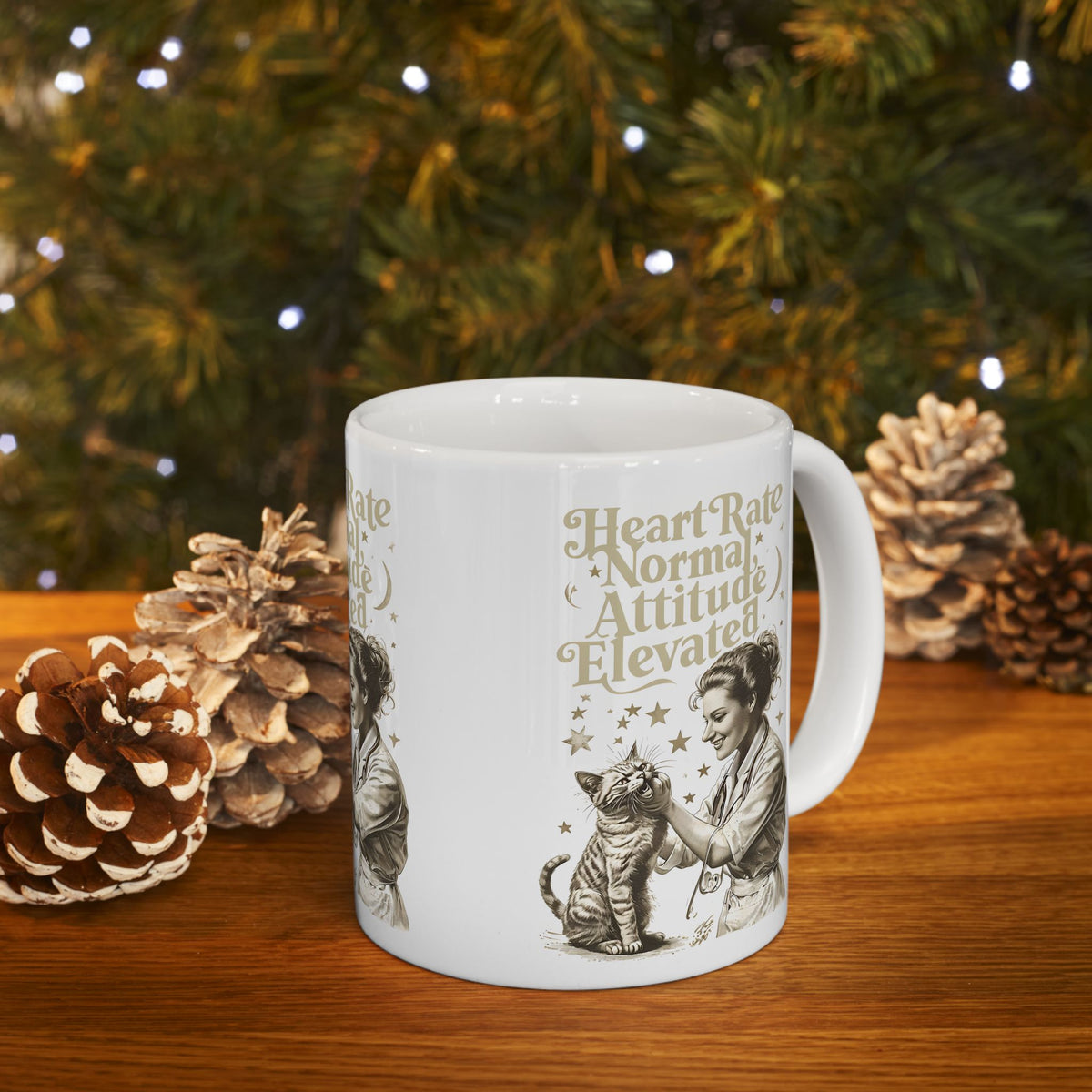 Veterinarian Mug, Funny Cat Lover Gift, Ceramic Tea Cup, 11oz 15oz Sizes, Gift for Vet Tech, Animal Clinic Office Decor, Vet School Student