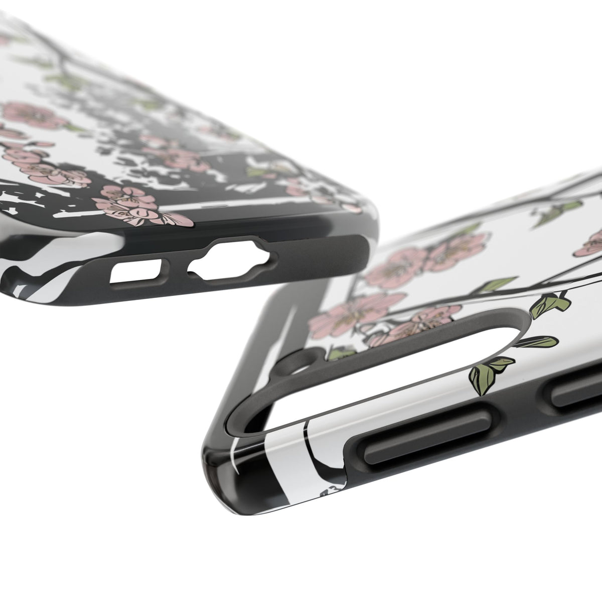 Cherry Blossom Phone Case, Japandi Art, Tough Phone Case, Modern Feminine Phone Cover, Floral Phone Case, Protective Phone Case, Stylish