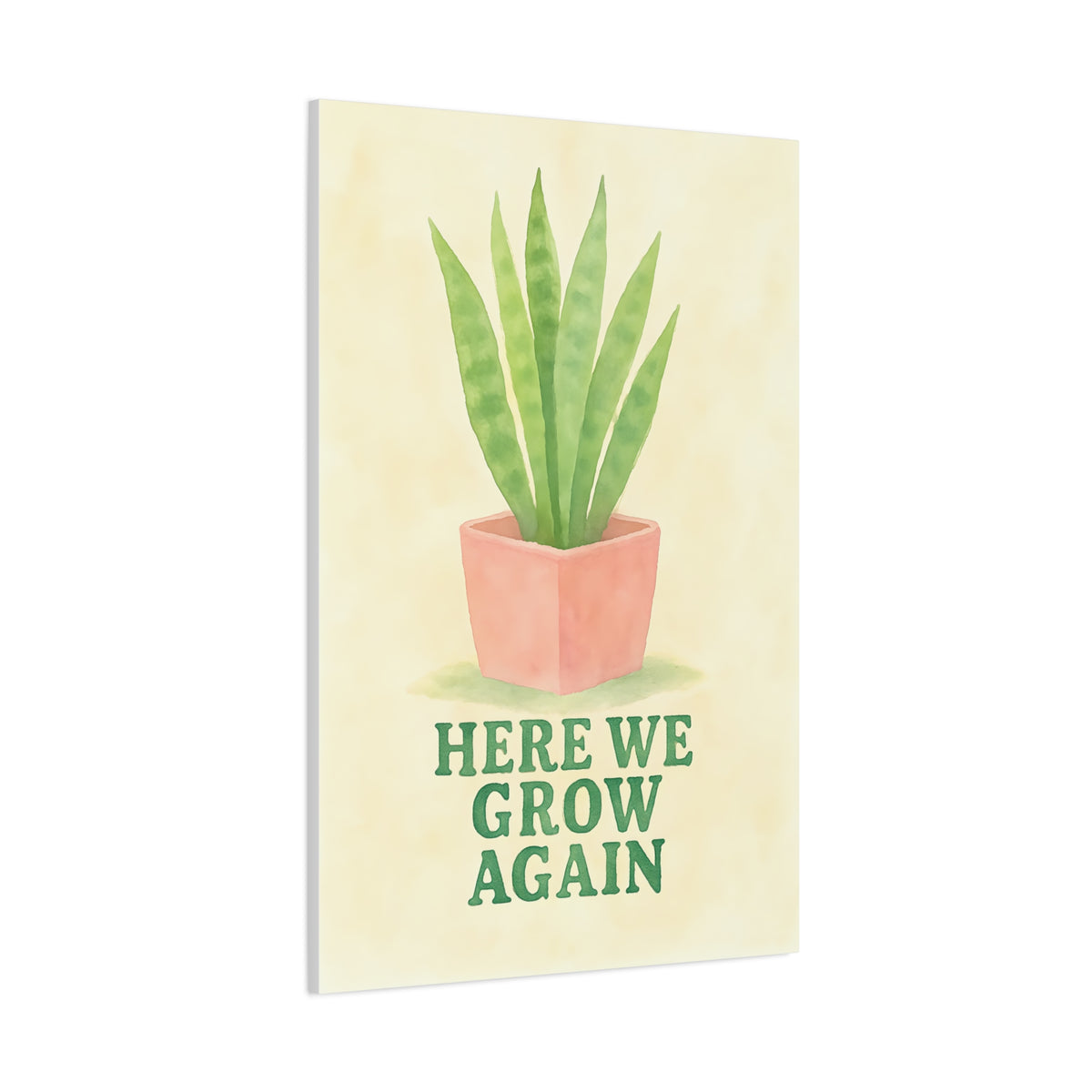 Indoor Plant Art Canvas, Botanical Wall Decor, Succulent Print, Home Gardening Gift, Room Decor for Plant Lovers