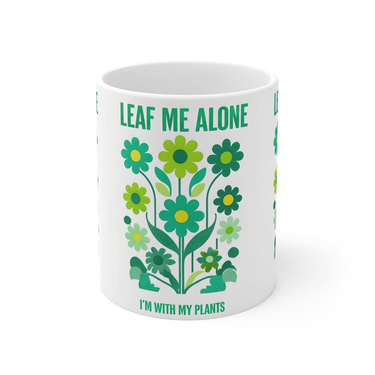 Leaf Me Alone Plant Lover Mug - Perfect Gift for Gardeners, Indoor Plant Enthusiasts, Cozy Home Decor, Coffee Tea Mug, Eco-Friendly Gift