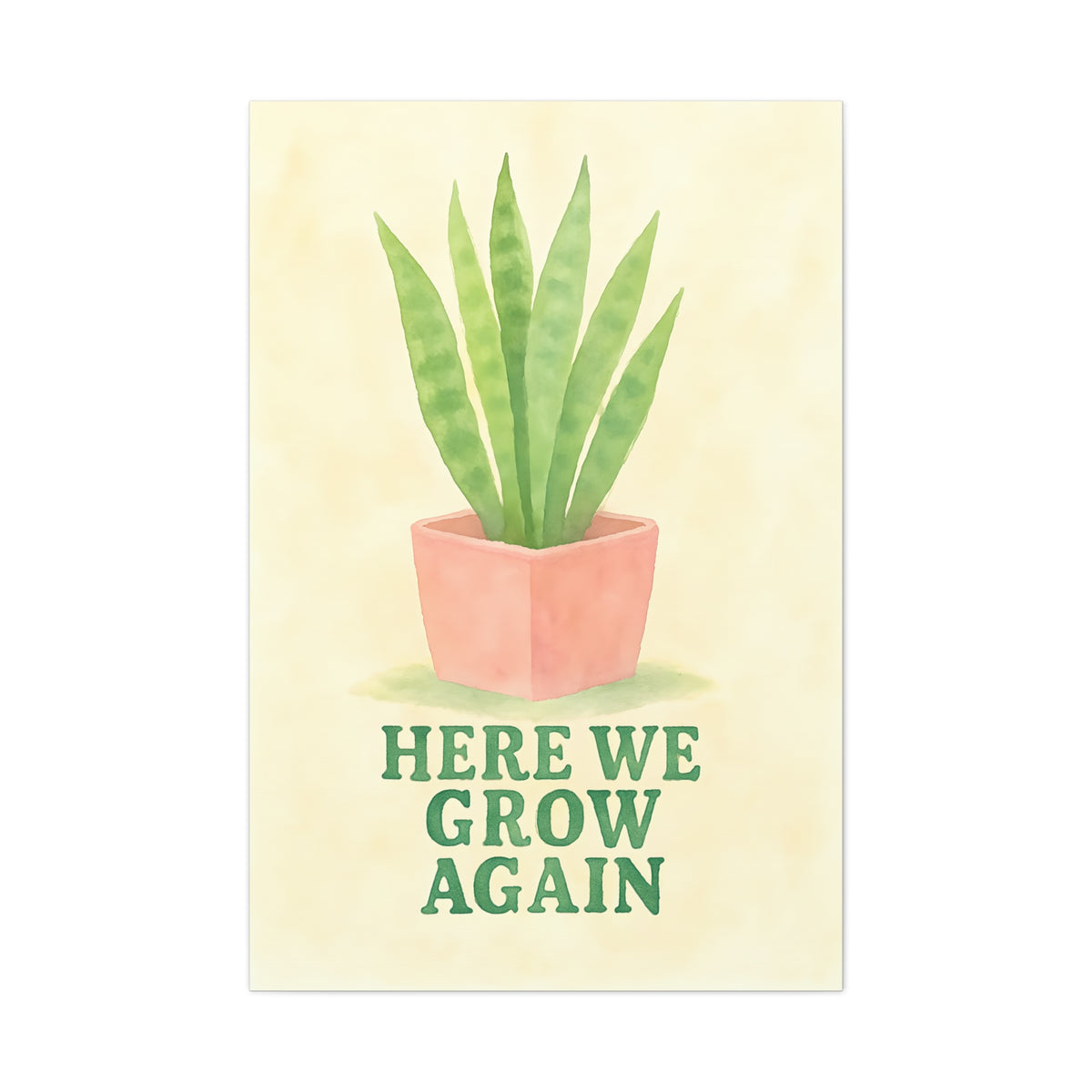 Indoor Plant Art Canvas, Botanical Wall Decor, Succulent Print, Home Gardening Gift, Room Decor for Plant Lovers