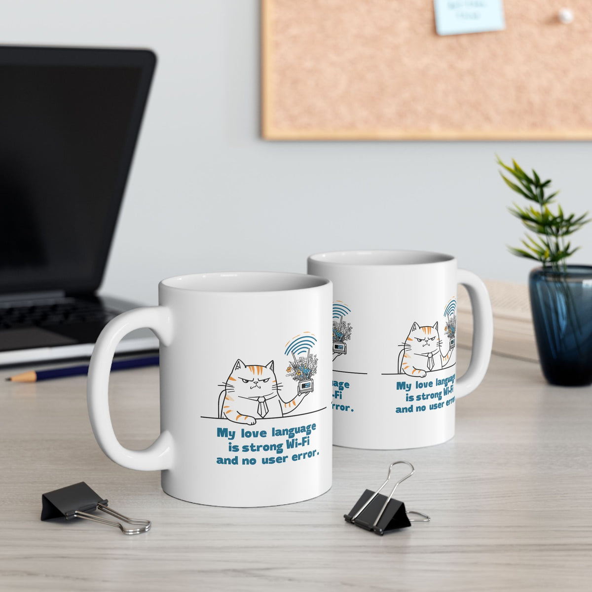 Funny Cat Ceramic Mug, IT Information Technology Workplace Humor, 11oz, 15oz, Gift for Cat Lovers, Office Desk Decor, Cat