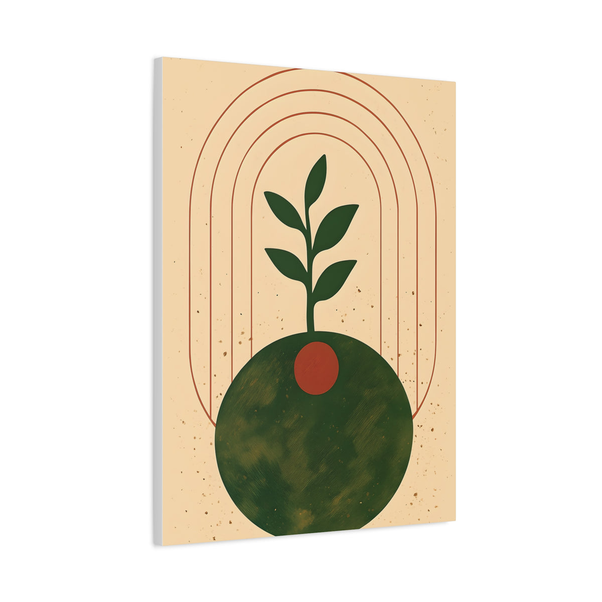Canvas Wall Art, Eclectic Plant Boho Modern Design, Stretched Matte Print, Home Decor, Bohemian Artwork, Botanical Poster, Wall Hanging,