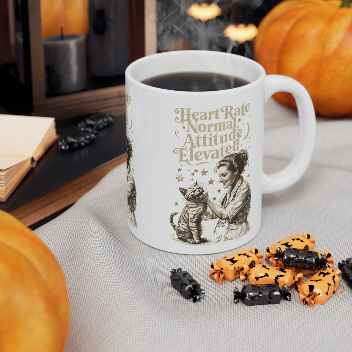 Veterinarian Mug, Funny Cat Lover Gift, Ceramic Tea Cup, 11oz 15oz Sizes, Gift for Vet Tech, Animal Clinic Office Decor, Vet School Student