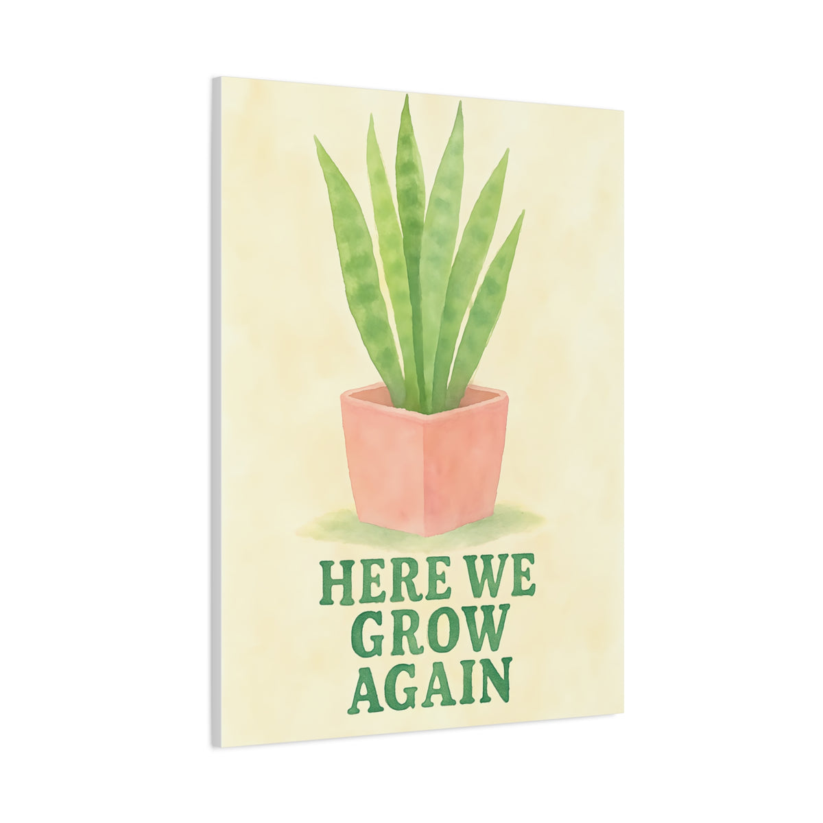 Indoor Plant Art Canvas, Botanical Wall Decor, Succulent Print, Home Gardening Gift, Room Decor for Plant Lovers