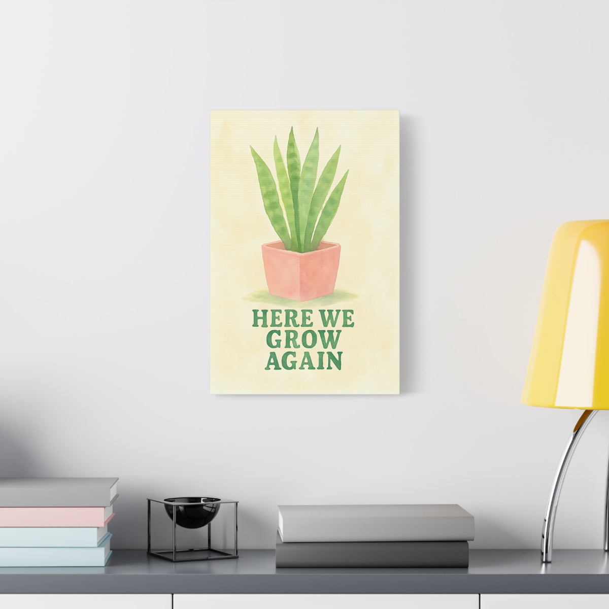 Indoor Plant Art Canvas, Botanical Wall Decor, Succulent Print, Home Gardening Gift, Room Decor for Plant Lovers